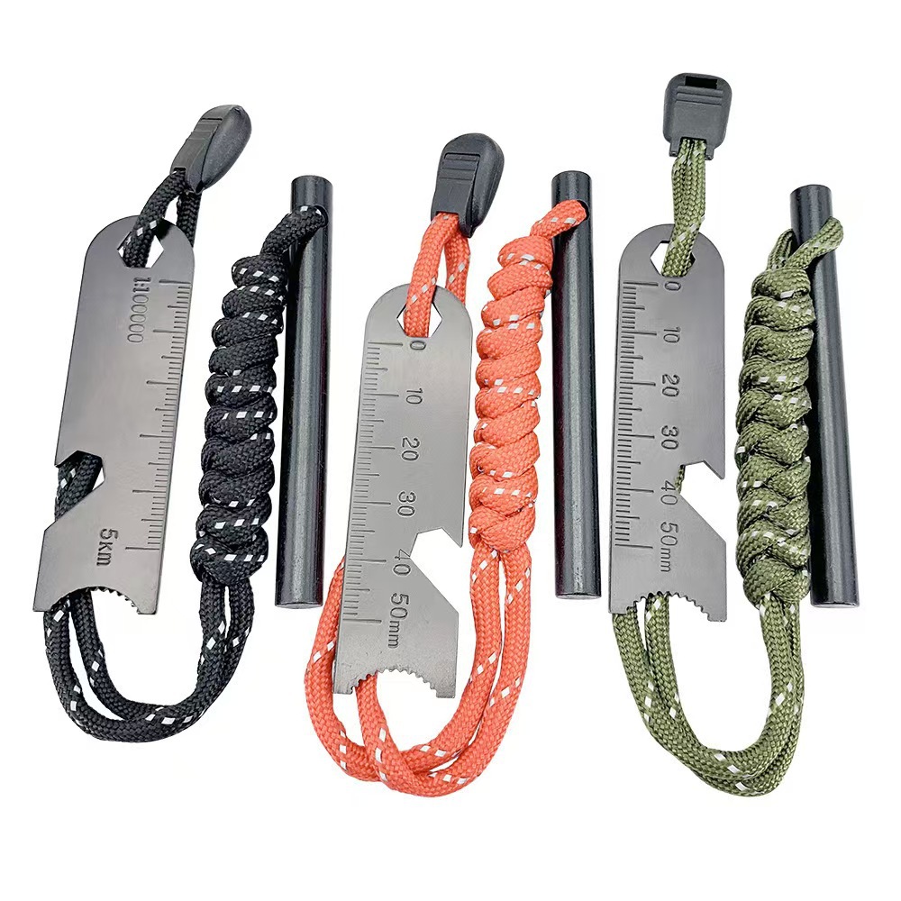 Ferro Rod Striker - Acendedor de Fogo Multifuncional para Sobrevivência