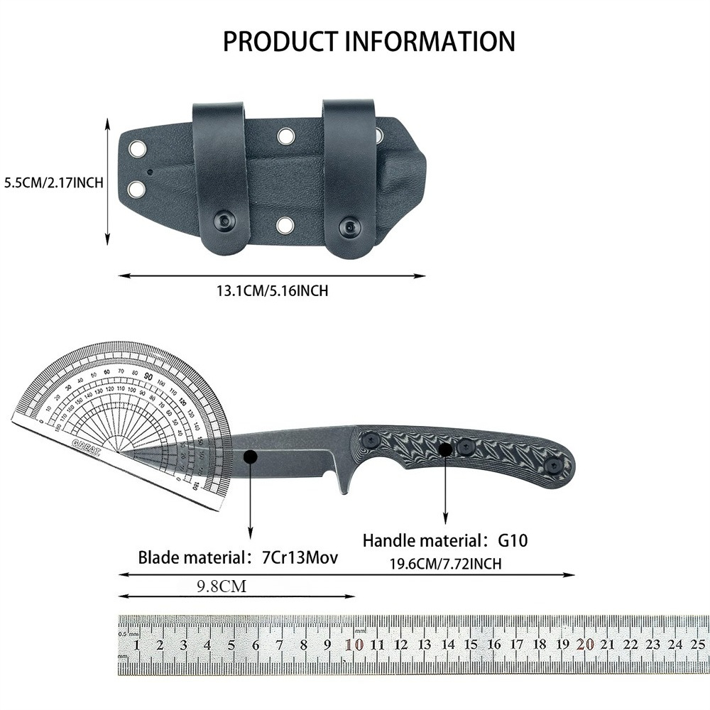 Everyday Carry (Edc) Knife - Facas de Lâmina Fixa Full Tang