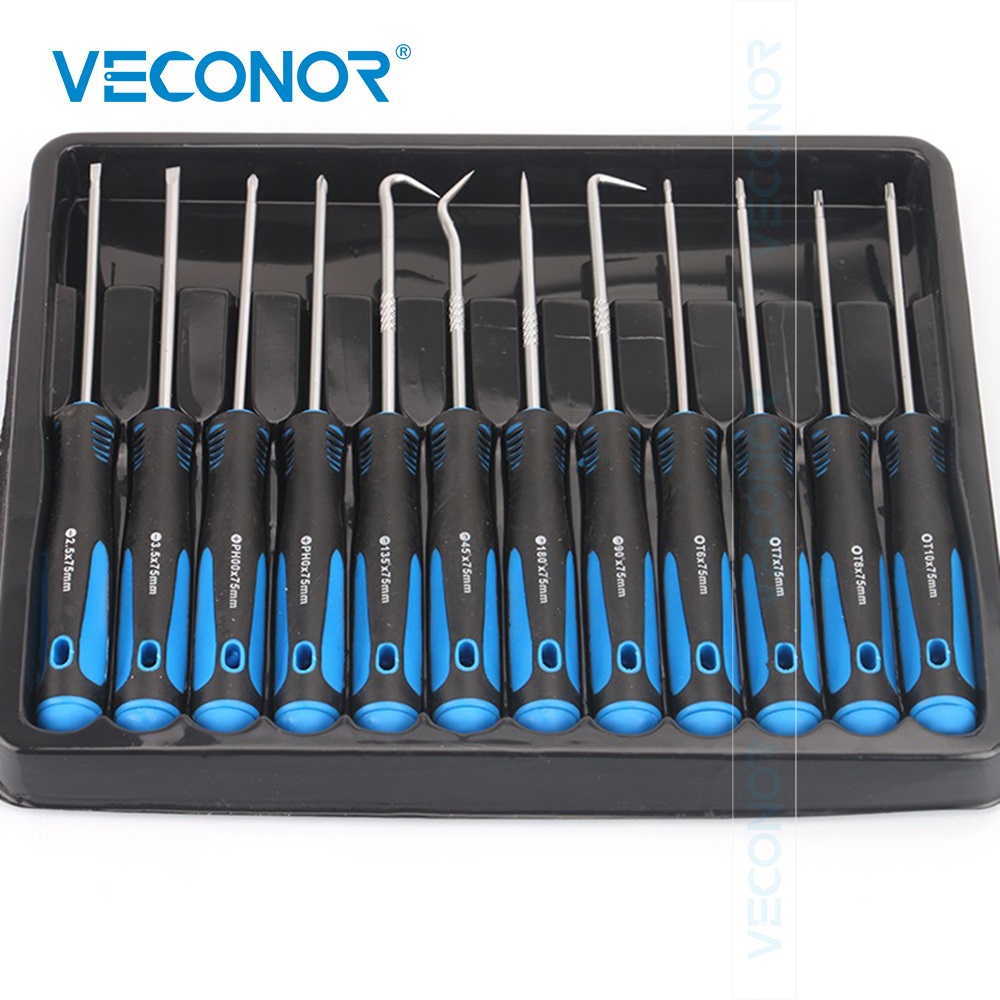 Micro Screwdriver Kit - 12pçs gancho para vedação de óleo,