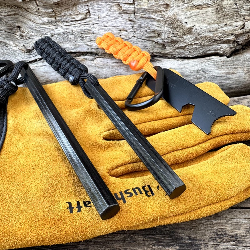 Ferro Rod Striker - Bastão de Magnésio Hexagonal de Corda