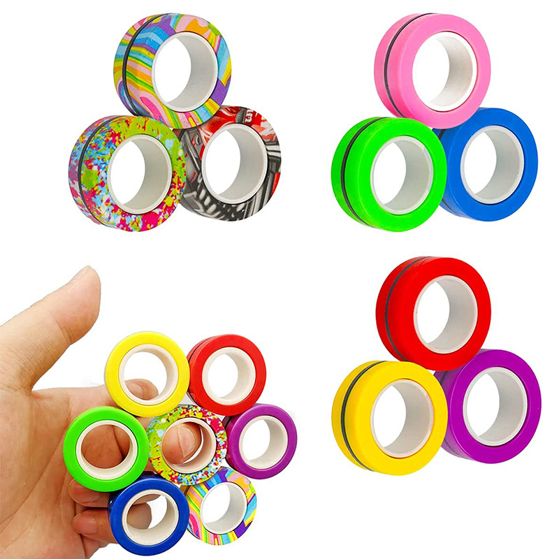Fidget Spinner Bearing - 3 pçs anéis magnéticos da ponta