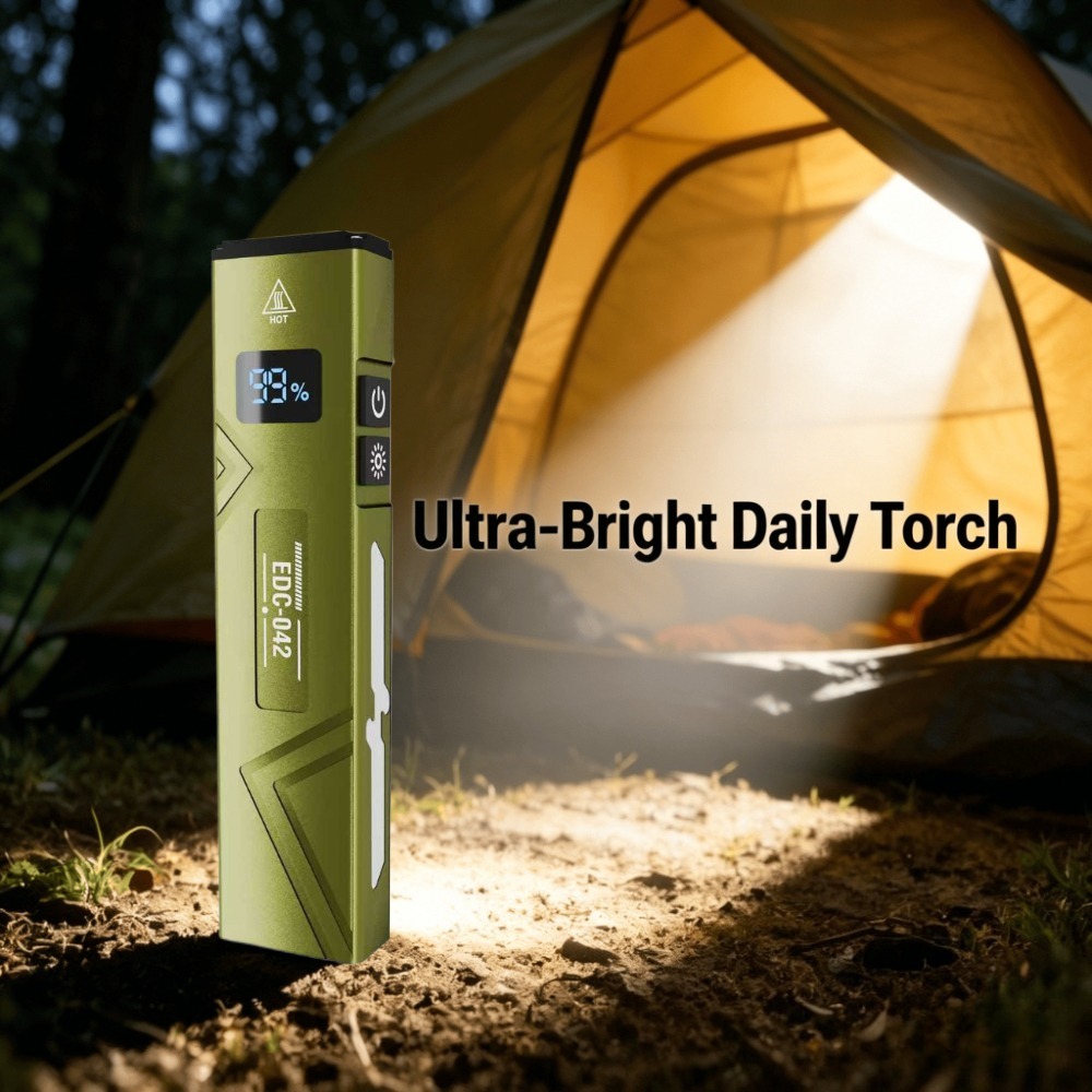 Edc Carry Pen - Lanterna EDC Recarregável com Luz UV,