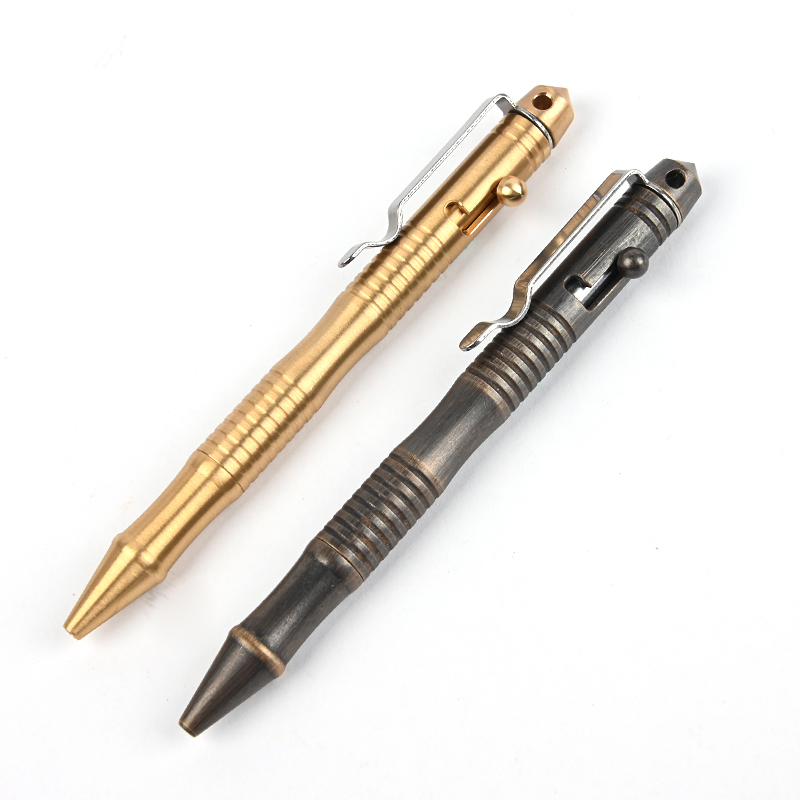 Pen Tactical Glass - Caneta tática de bronze para assinatura