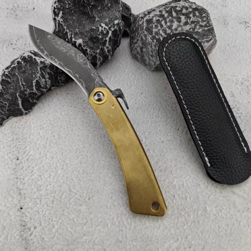 Pocket Knife Ceramic - Faca Dobrável EDC Higonokami Damascus com