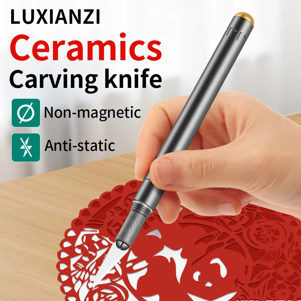 Pocket Knife Ceramic - LUXIANZI Cerâmica Lâmina Escultura Faca Liga