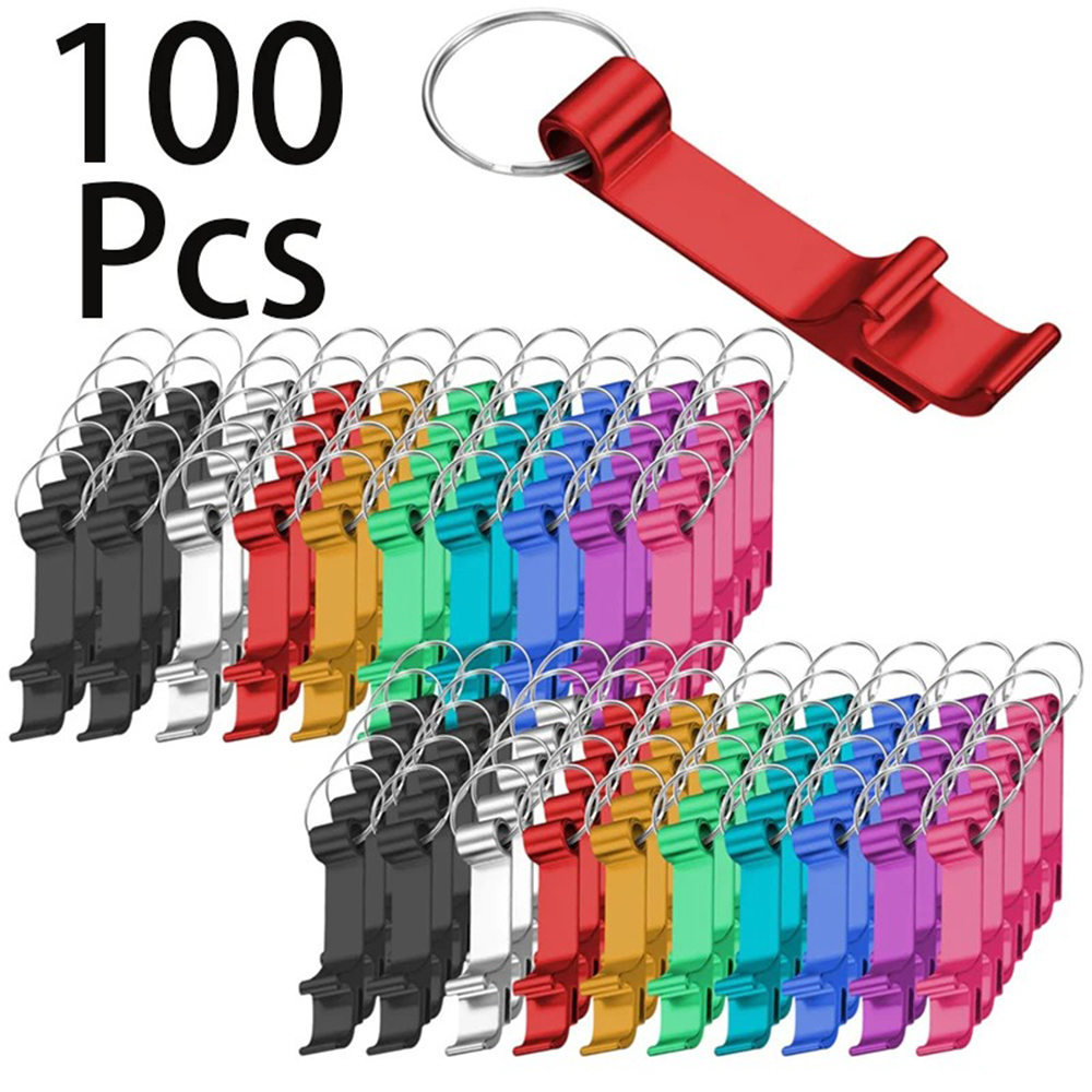 Bottle Opener Keyring - 100/50/20 pçs nome personalizado logotipo gravura