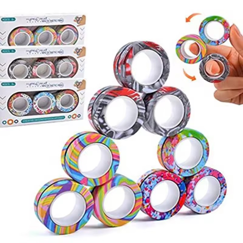 3 pçs anéis magnéticos da pont - Fidget Spinner Bearing avaliação e preço