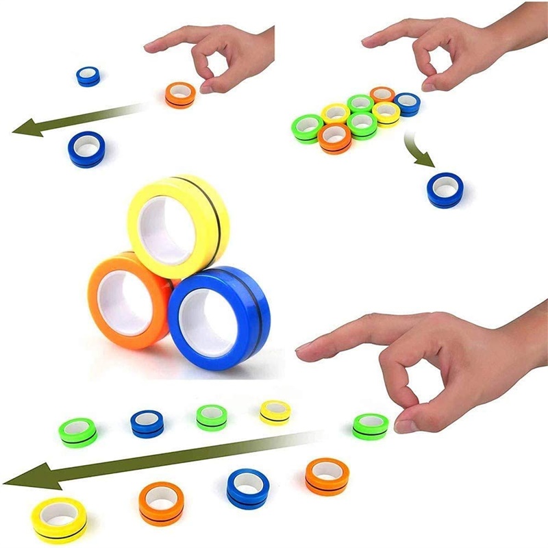 3 pçs anéis magnéticos da pont - Fidget Spinner Bearing avaliação e preço