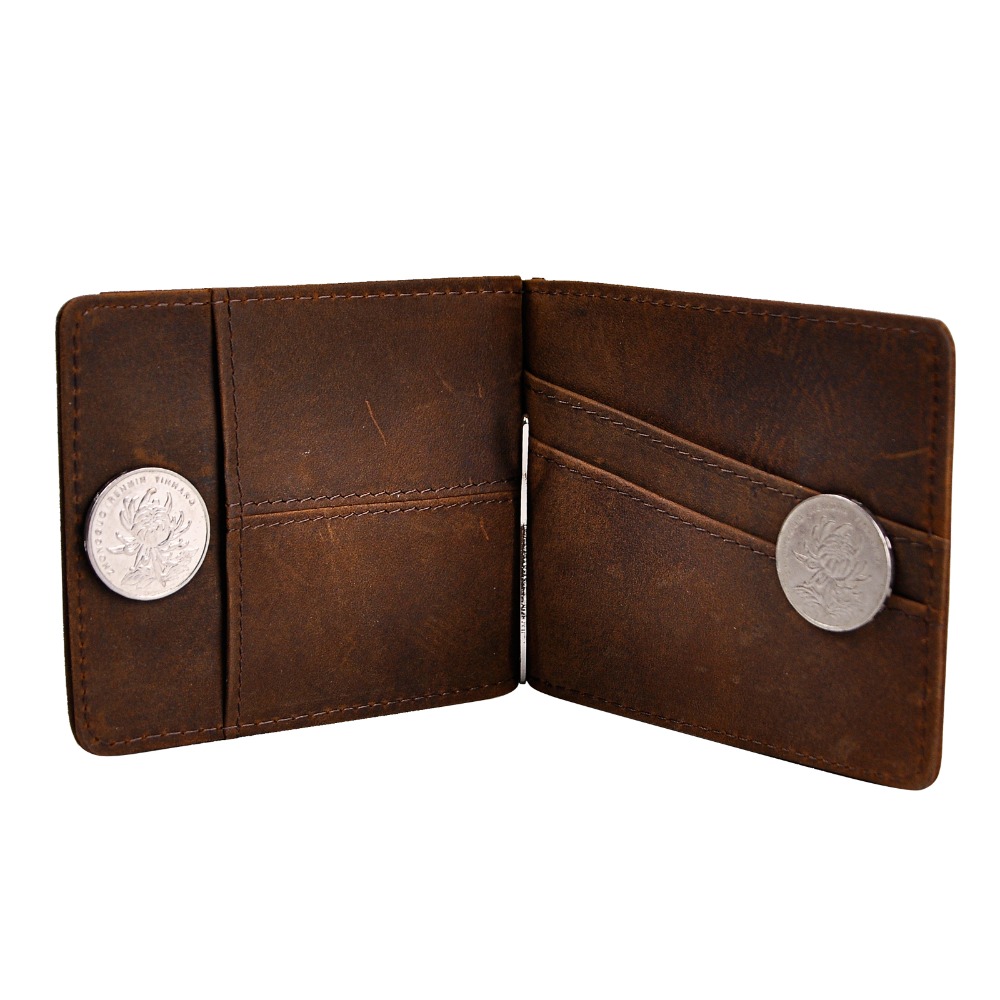 Qualidade de couro dos homens  - Money Clip Magnetic avaliação e preço