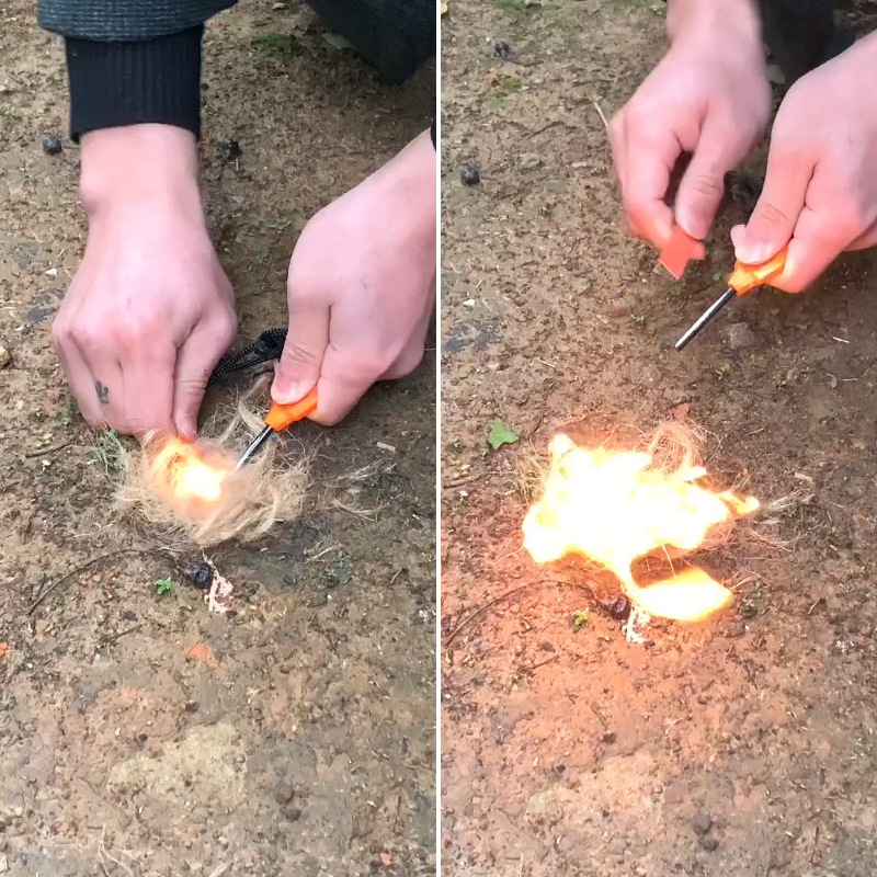 Acendedor de Fogo de Sobrevivê - Ferro Rod Striker avaliação e preço