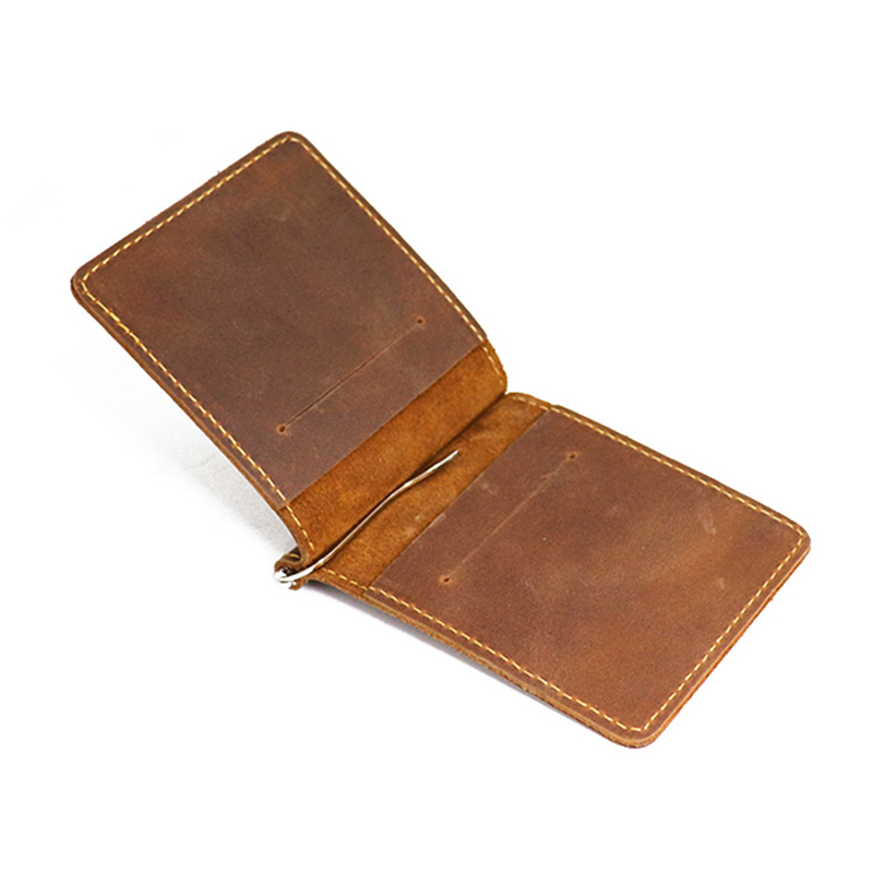 Carteira de couro genuíno arte - Money Clip Magnetic avaliação e preço