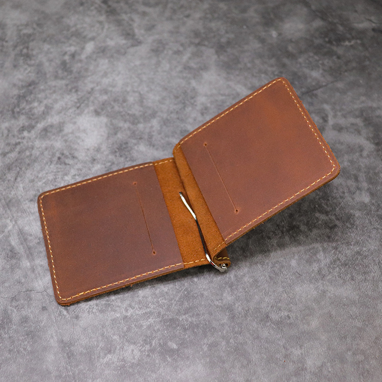 Carteira de couro genuíno arte - Money Clip Magnetic avaliação e preço